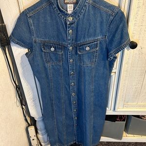 Graffiti vintage denim dress